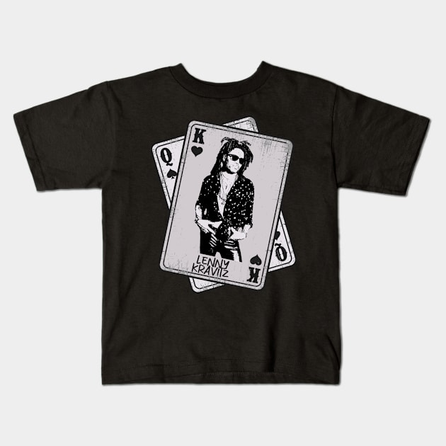 Retro Lenny Kravitz Style Card Kids T-Shirt by Slepet Anis